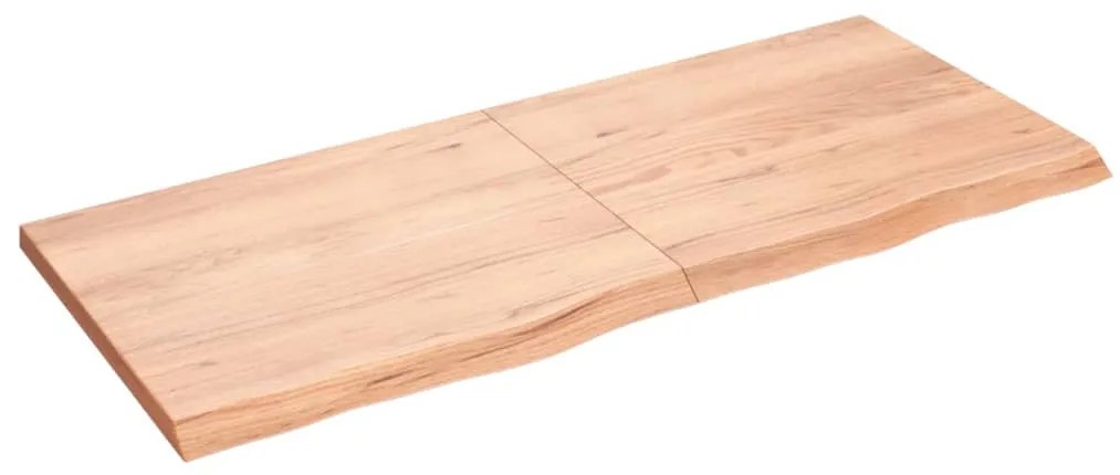 világosbarna kezelt tömör tölgyfa asztallap 140x60x(2-4) cm