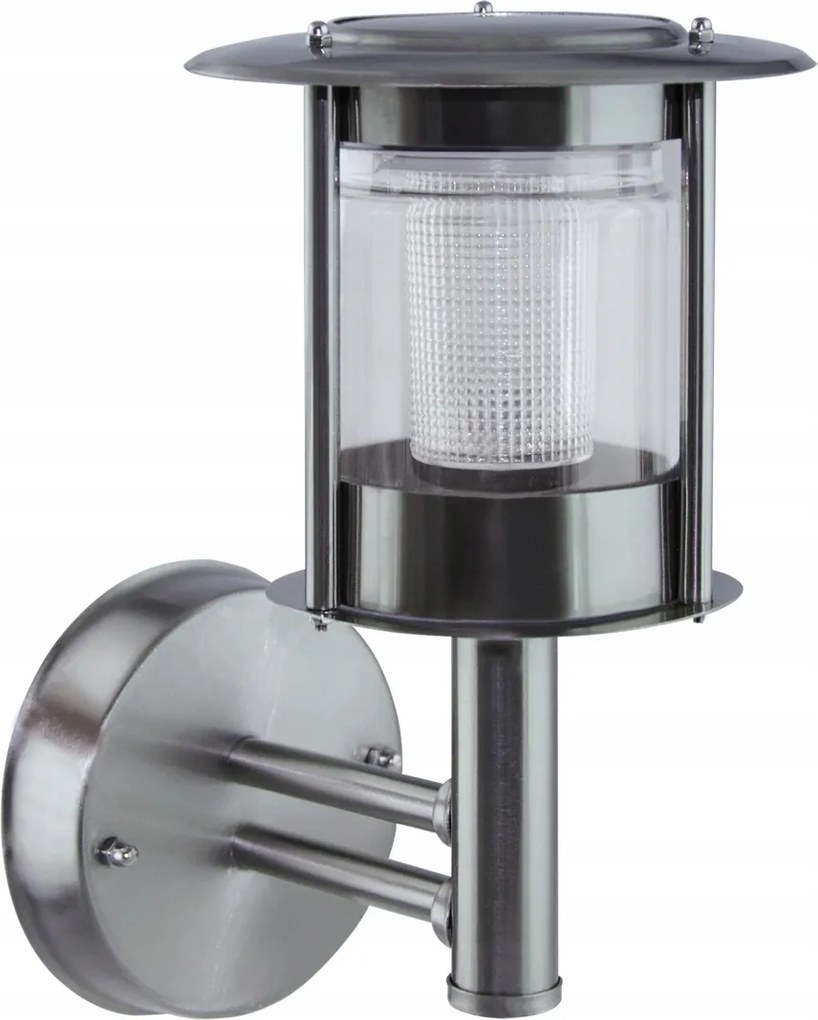 Kültéri napelemes Led fali lámpa Estera Wll 0,12W 6500K króm