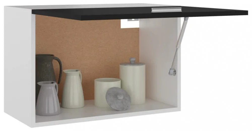 “Lyon” fekete szerelt fa függő szekrény 60 x 31 x 40 cm