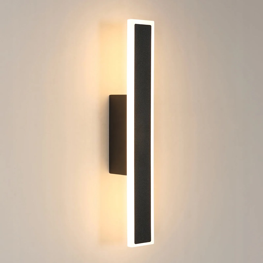 Kinkiet Led Lampa Ścienna Czarna Nowoczesna Do Salonu Korytarz 12W 3000K