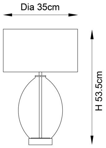 Endon 99581 - Dimmelhető ERIN asztali lámpa 1xE27/10W/230V krémszínű/füstös fekete