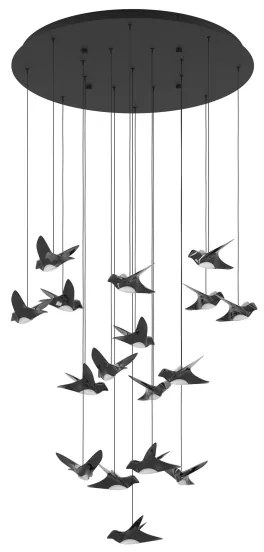 Eglo 390352 - LED Dimmelhető csillár zsinóron PARATEBUENO 17xLED/3W/230V fekete