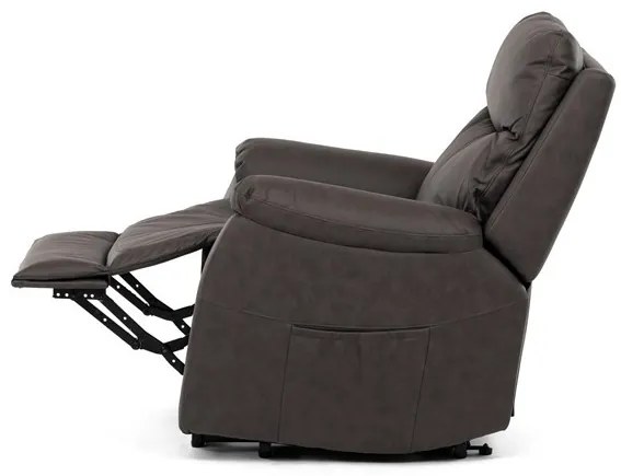 Elektromos vezérlésű barna vintage dönthető fotel. TV-5874 BR