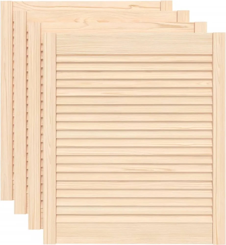 vidaXL 4 db tömör fenyőfa lamellás szekrényajtó 69 x 59,4 cm