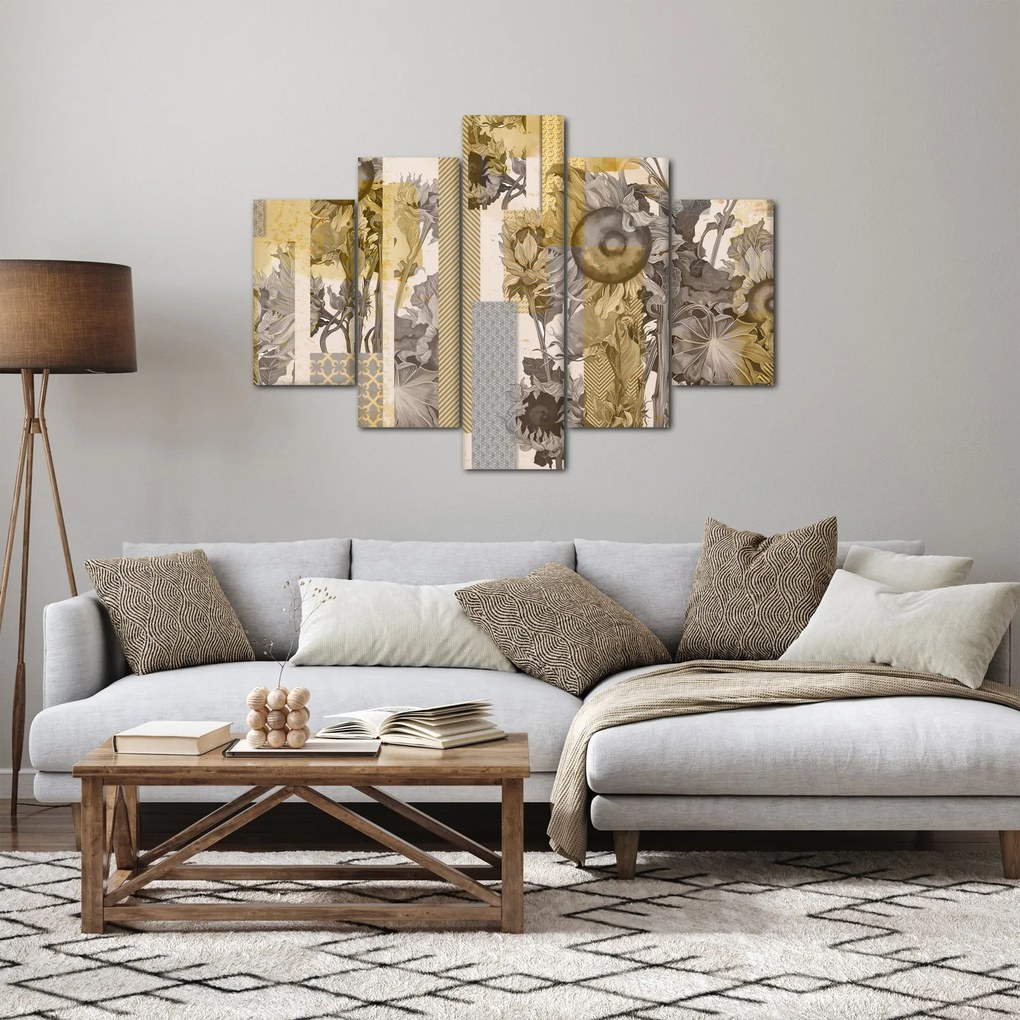 Kép - Kollázs napraforgóval (150x105 cm)