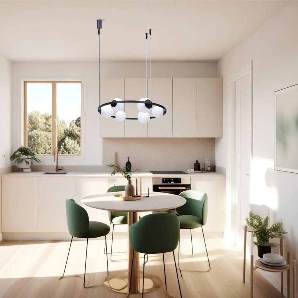 ZUMA LINE 5007 ORBIT Modern Függesztett Lámpa Fehér, Fekete E14/E27 IP20