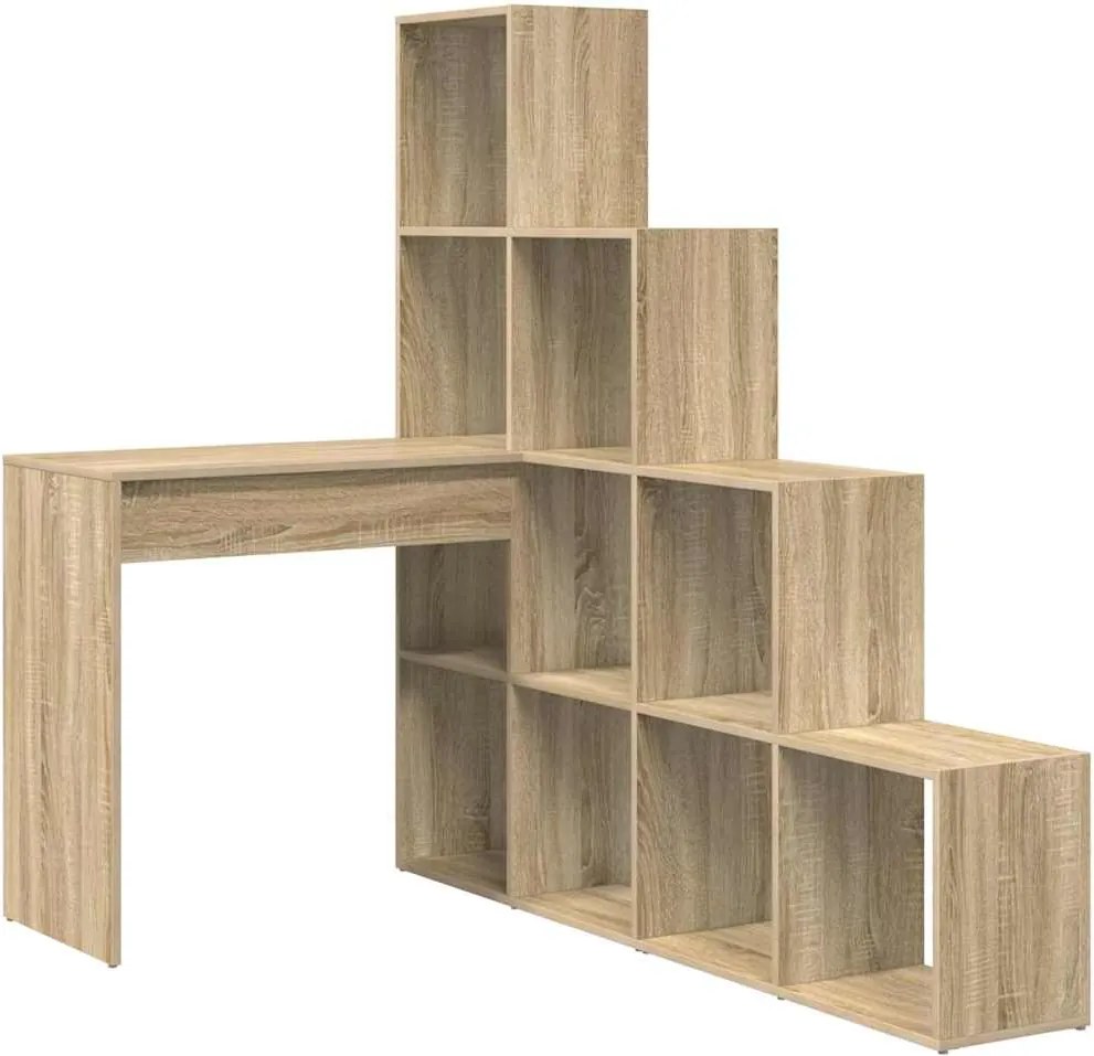 vidaXL Sarokíróasztal Sonoma tölgy 101,5 x 149,5 x 149,5 cm Faanyag