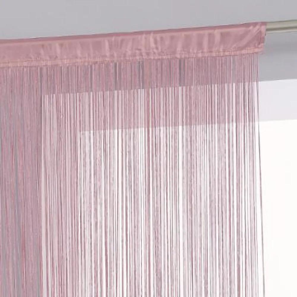 Függöny SPAGETTI(zsinórfüggöny) rózsaszín 150x280 Prémium minőség