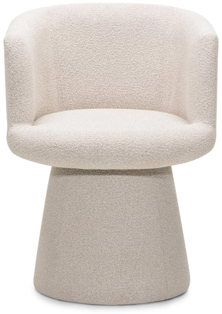 Forgatható design szék YATO, krémszínű