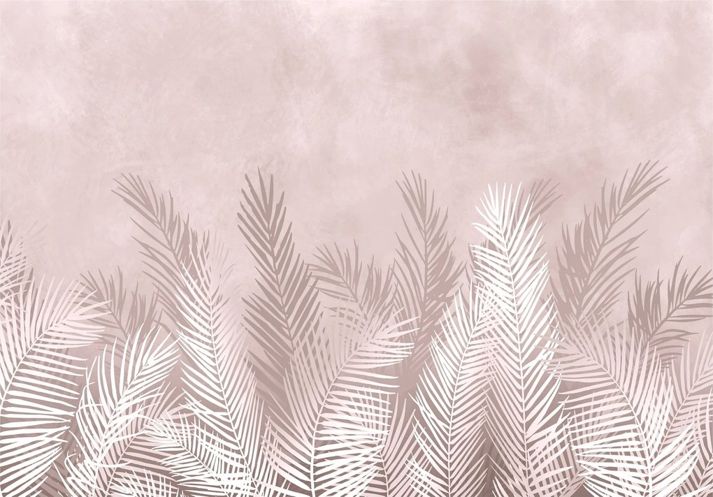 Fotótapéta Pálmalevelek 3D Beton utánzat 312x219