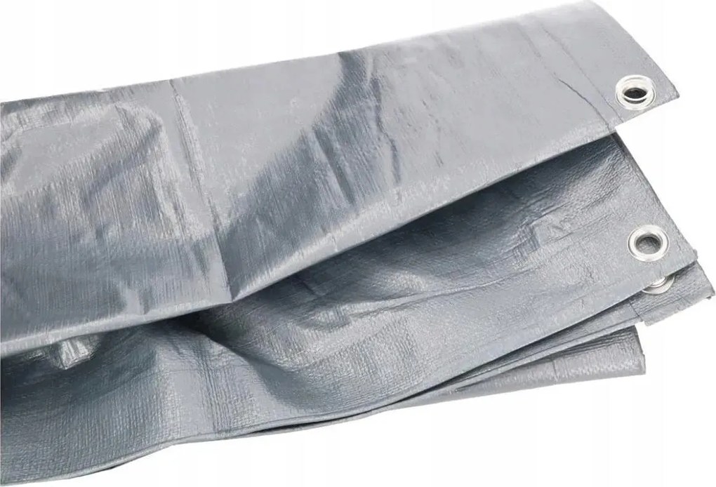 6m x 8m Ezüst Színű Építőipari Védőtakaró Pontyva