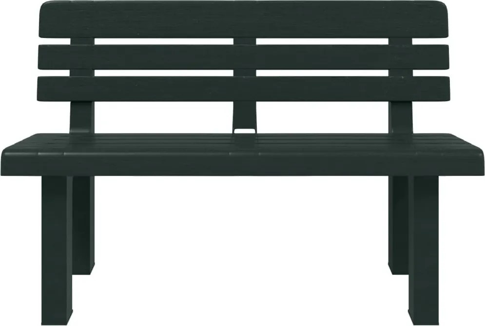 Zöld polipropilén kerti pad 110 x 52 x 71 cm