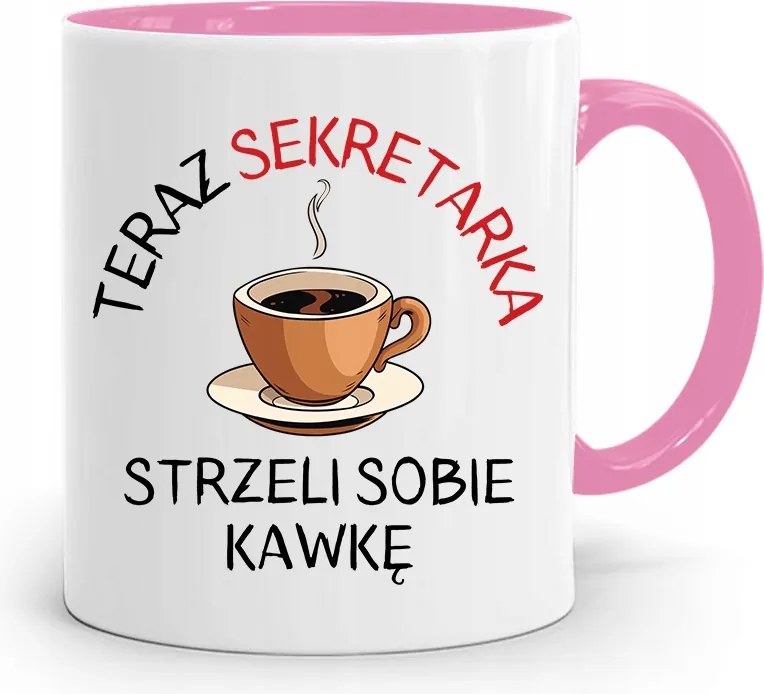 Rózsaszín Bögre Ajándék Titkárnőnek, fényképes nyomattal