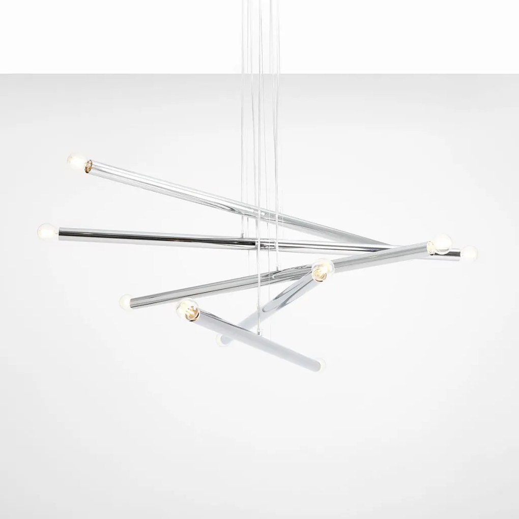 ALDEX 1072M4 TUBO Modern Led Függesztett Lámpa Króm E14 IP20