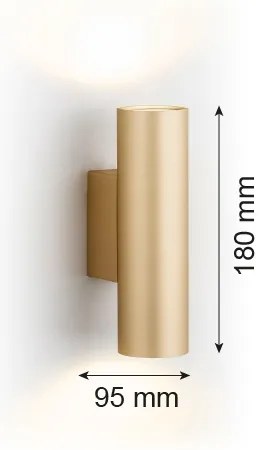 Argon 7178 - Fali lámpa MITOS PLUS 2xGU10/5W/230V arany
