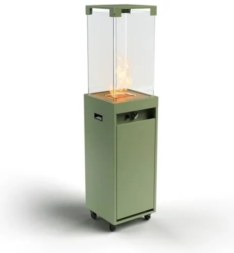 Planika Faro GAS - Kültéri gáz kandalló 142x36 cm 8kW zöld + védőborítás