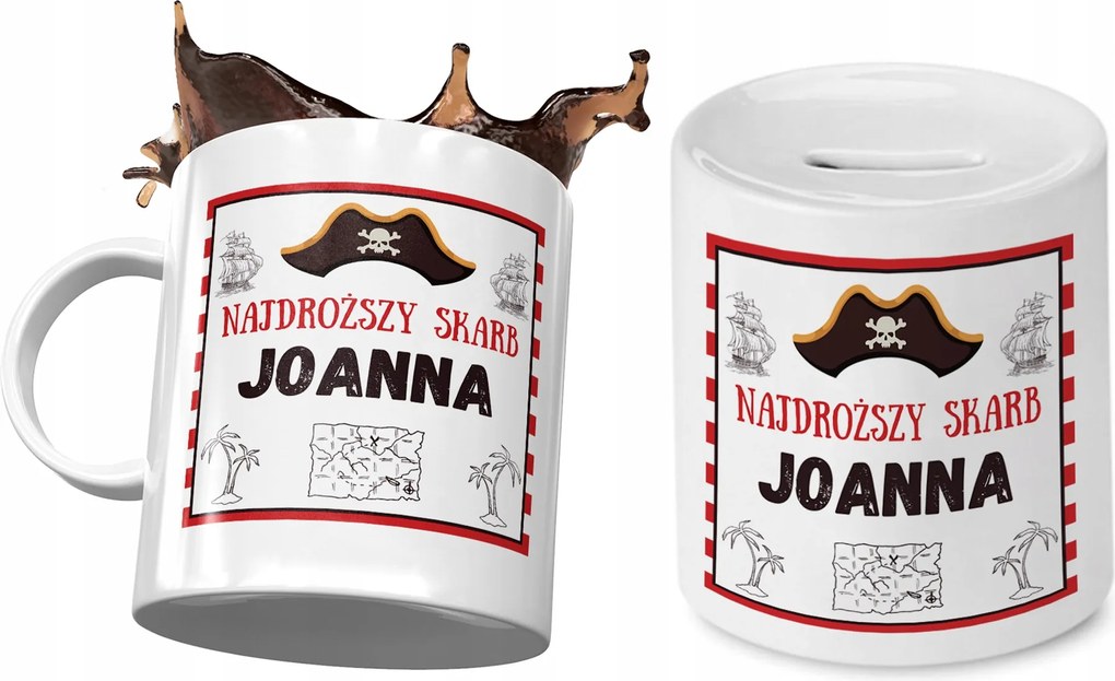 Johannának Bögre Persely Szett Gyerekeknek Nyomtatott Fotóval