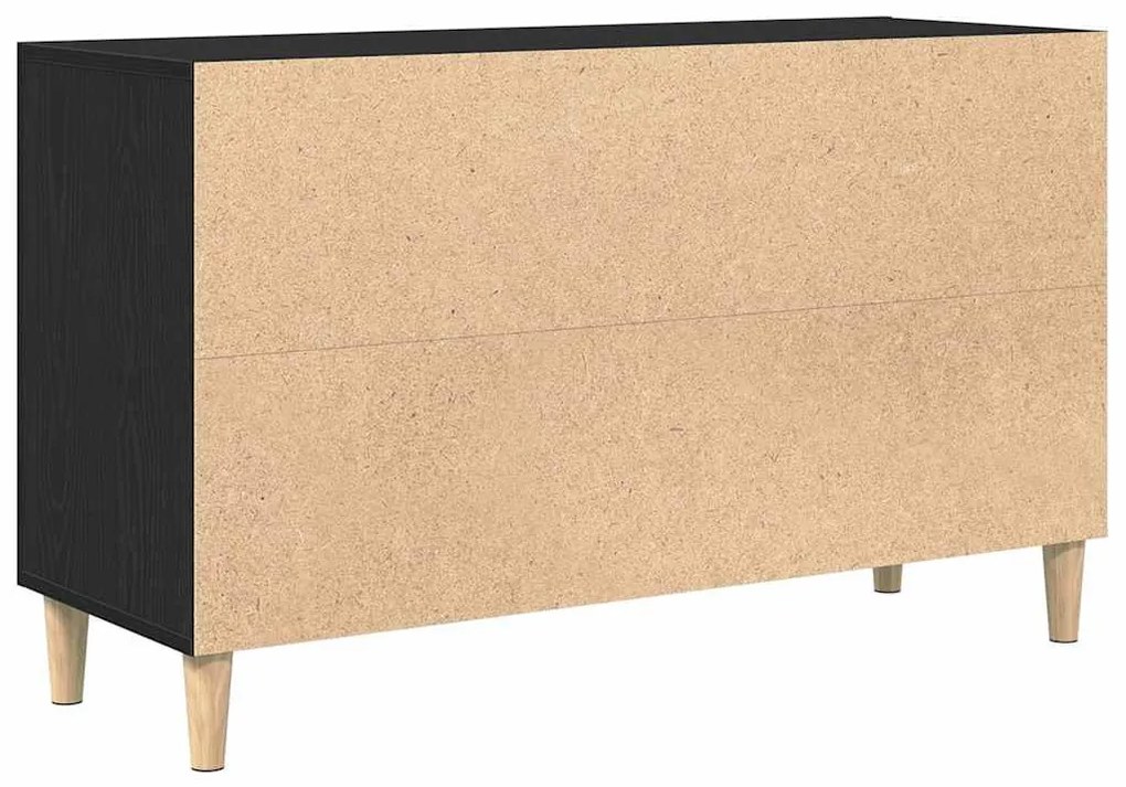 fekete tölgy szerelt fa tálalószekrény 100 x 36 x 60 cm