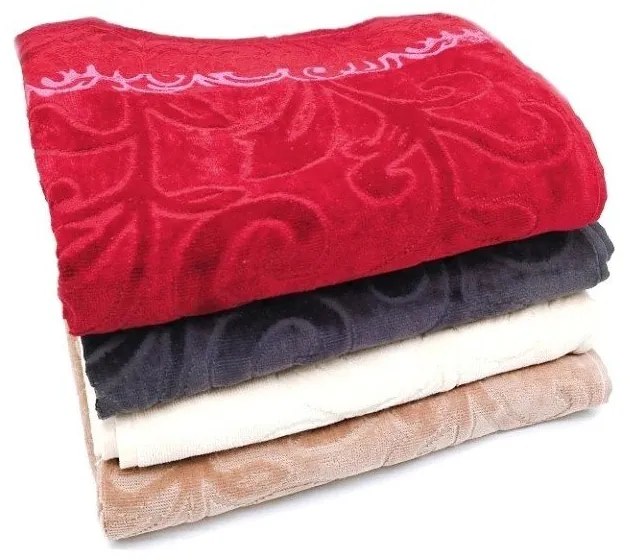 Piros pamut fürdőlepedő 70x140 cm Skyline – JAHU collections