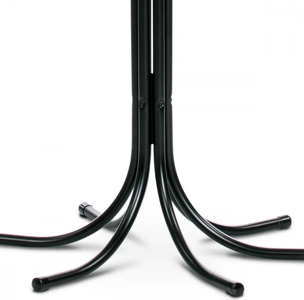 Fém állófogas fekete színben, 188 cm magas 83707-06