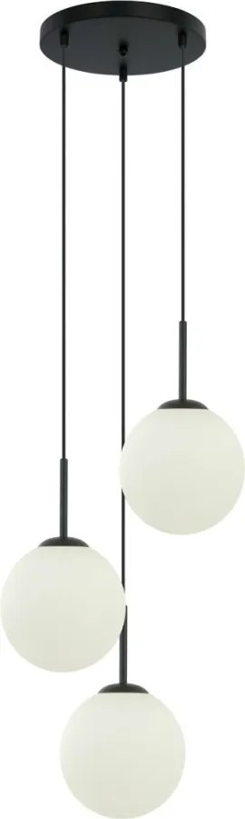 ITALUX PND-5578-3S-BK DEORE Többágú Függesztett Lámpa Fehér, Fekete E27 IP20