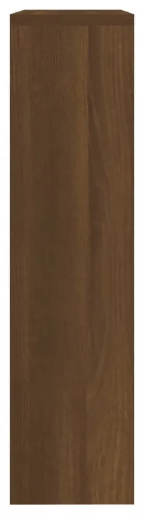 barna tölgy 2 szintes cipőszekrény tükörrel 63 x 17 x 67 cm