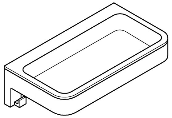 GROHE 41107000 - START CUBE zuhanypolc, 20 cm, fényes króm