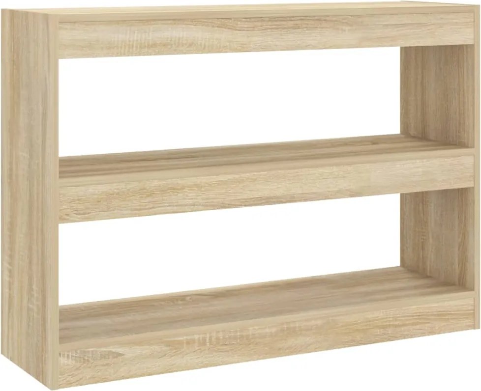 vidaXL sonoma tölgy térelválasztó könyvszekrény 100 x 30 x 72 cm