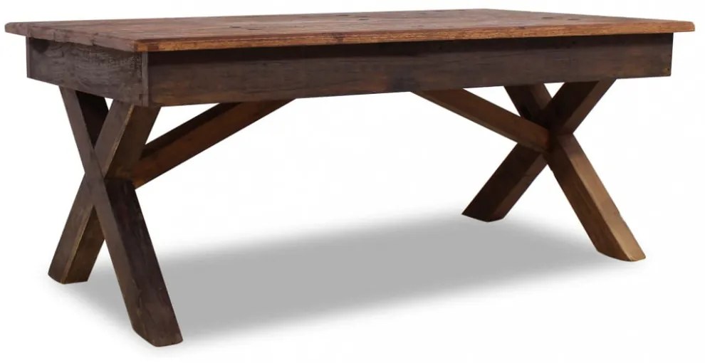 vegyes újrahasznosított fa dohányzóasztal 110 x 60 x 45 cm