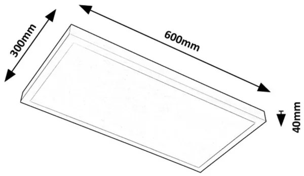 Rabalux 71077 - LED Felületre szerelhető panel DAMEK LED/24W/230V 4000K 60x30 cm
