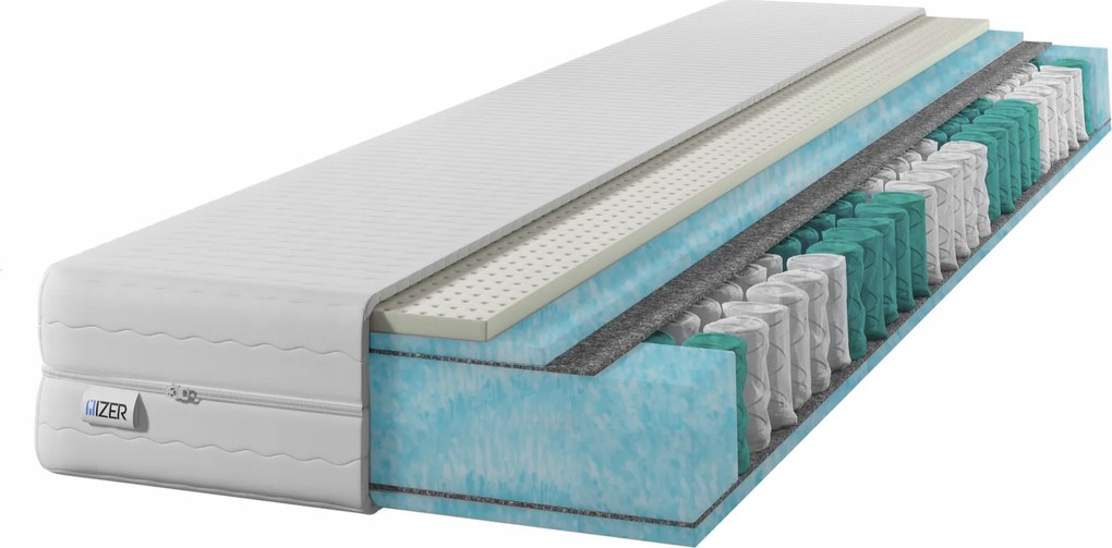 Izer Matrac 70x200 zsebrugós, 22cm magas, 7 zónás, Latex kétoldalas H2/