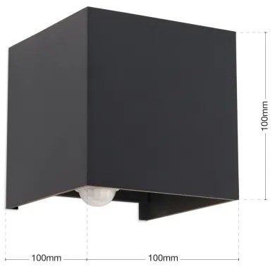 Orion AL 11-1314 - Kültéri LED lámpa CUBE-S szenzorral LED/13W/230V IP54 ant.
