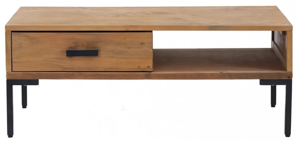 tömör újrahasznosított fenyőfa dohányzóasztal 90 x 50 x 35 cm