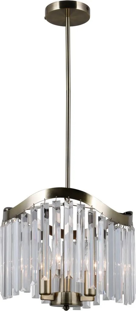 Italux glamour kristály függeszték sabriga antik bronz itxpnd-44544-3