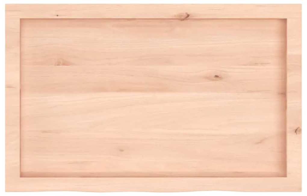 kezeletlen tömör tölgyfa fali polc 80x50x(2-4) cm