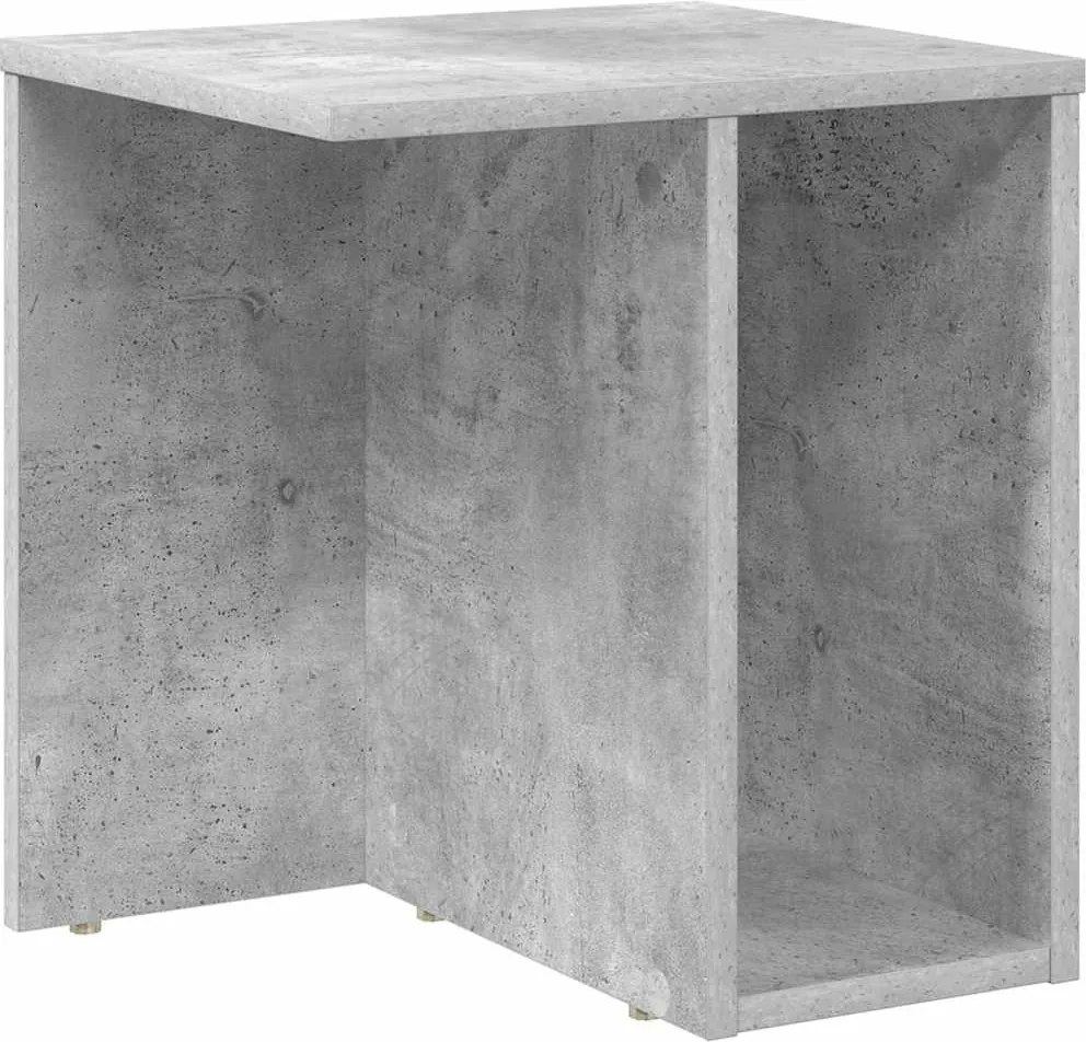 vidaXL Végasztal Beton Szürke 37 x 32 x 40 cm Faanyag