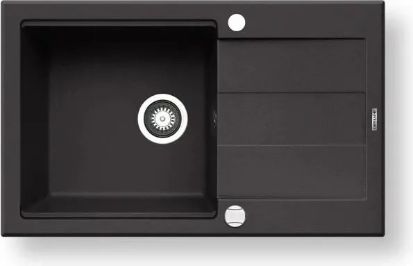 Pyramis 70167101 - SPARTA PLUS LUX konyhai mosogató 78x48 cm gránit/fekete