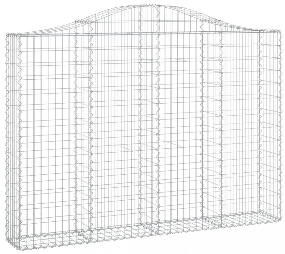 5 db íves horganyzott vas gabion kosár 200x30x140/160 cm