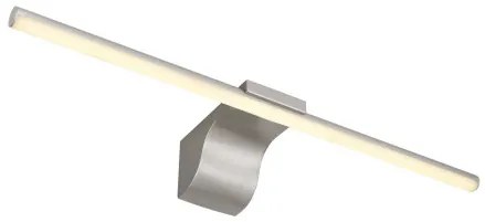 Globo 41925N Fali könnyű fém nikkel matt, akril fehér, IP44, szélesség x magasság: 608x80 mm, Mélység: 150 mm, LED 10W 230V, 1020lm forrás, 620lm kimenet, 4000K
