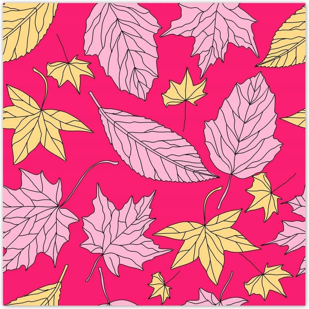 Poszterek 140x140 Modern szárított levelek