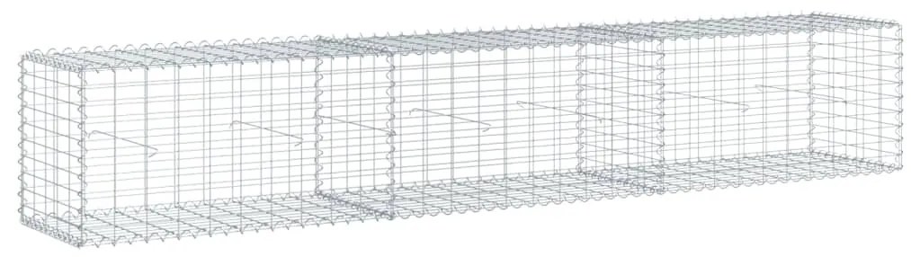 horganyzott vas gabion kosár fedéllel 300 x 50 x 50 cm