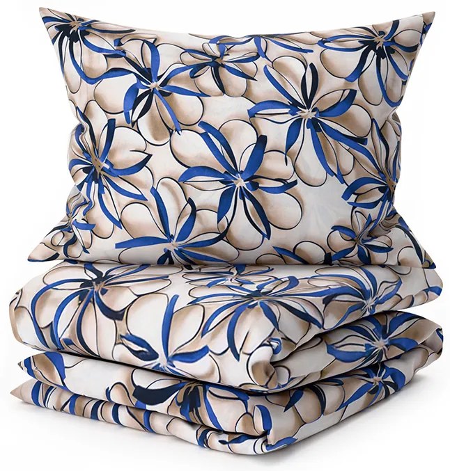 Mikroszálas ágynemű FLORVINA bézs Ágyneműhuzat mérete: 2 db 70 x 90 cm | 200 x 220 cm