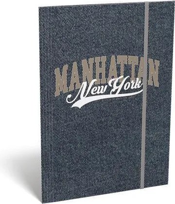 Gumis mappa, karton, A4, LIZZYSULI, Manhattan New York (TICGMMNYA4)