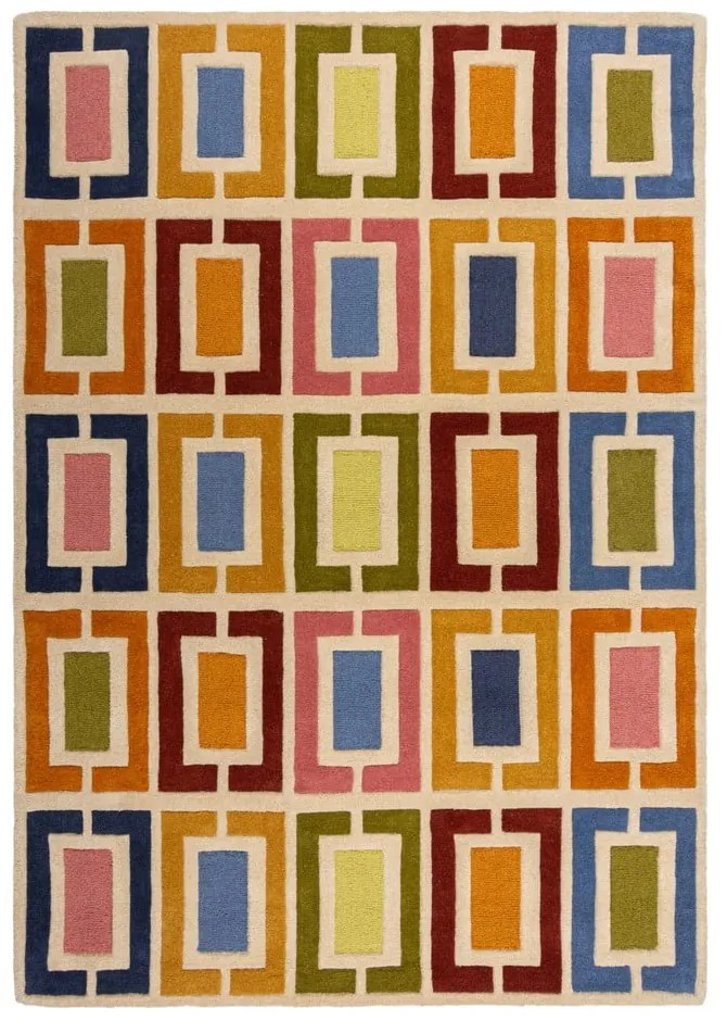 Kézi szövésű gyapjú szőnyeg 120x170 cm Retro Blocks – Flair Rugs