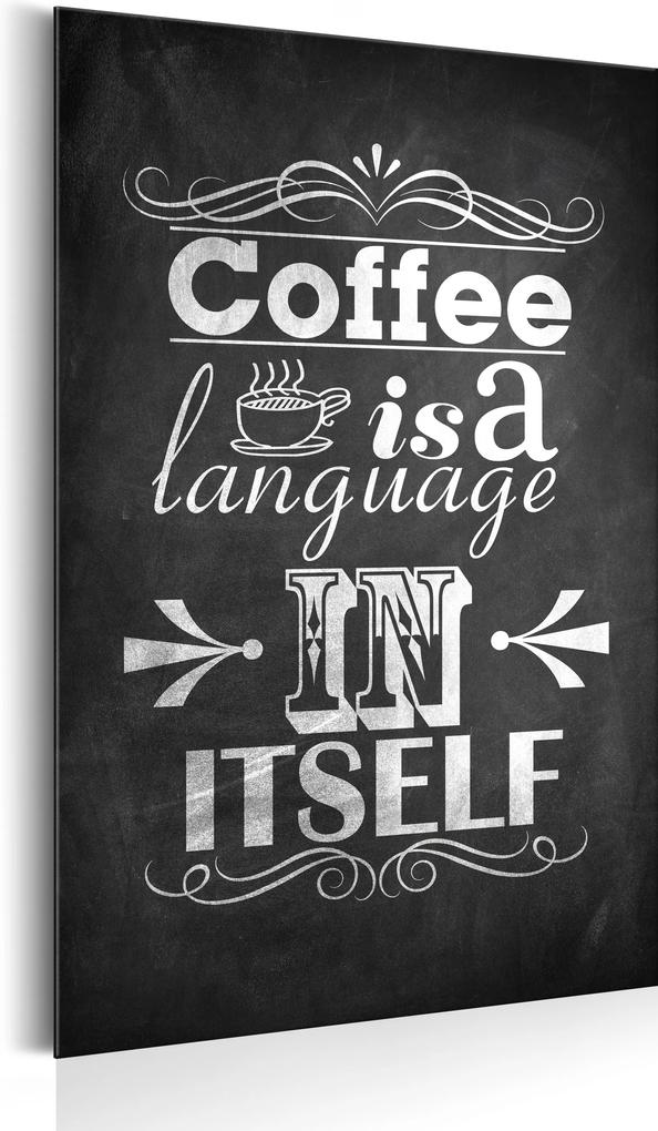 Plakát fémen - Coffee Language [Allplate]