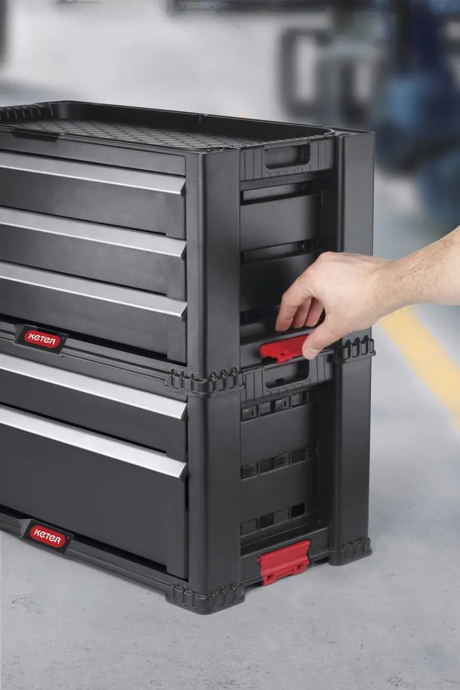 KETER 2 FIÓKOS TÁROLÓ "TOOL CHEST" - FEKETE (SZERSZÁMTÁROLÓ)