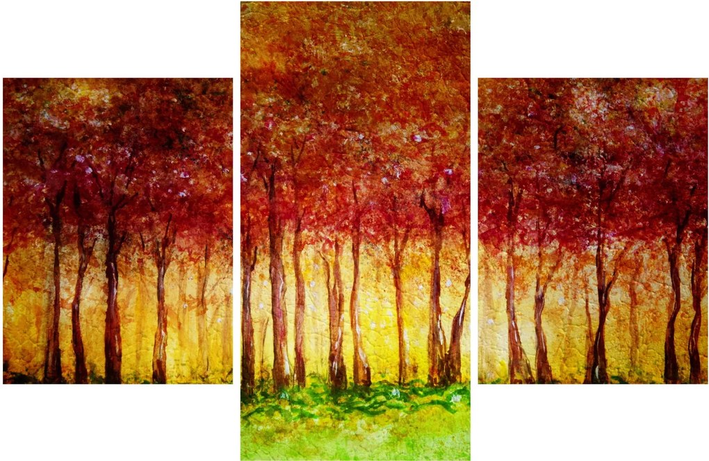 Kép - Lombhullató erdő festménye (90x60 cm)