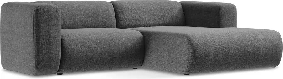 Szürke sarokkanapé (jobb oldali-heverő résszel) Ekahi – Makamii