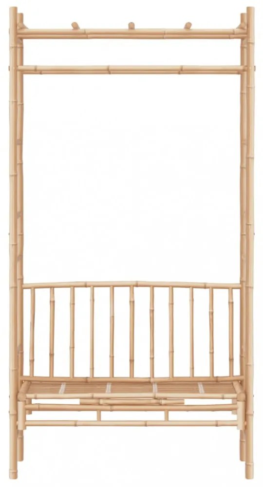 bambusz kerti pad pergolával 116 cm