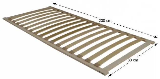 Lemezes ágyrács 200x80 cm Flex 3-zónás. 752073